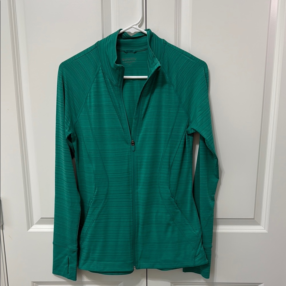 Athleta Green Pacifica Illume UPF Zip Up Jacket/Cover Up, Size Small, SM, Sm, S